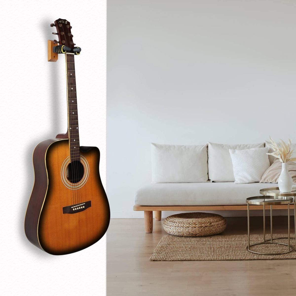 Supporto chitarra a muro base in legno