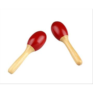 Ffalstaff coppia mini maracas in legno (rossa)