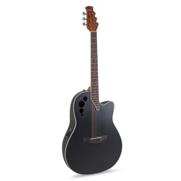 Ovation Applause AE44-5S Mid Cutaway Satin Black chitarra acustica elettrificata