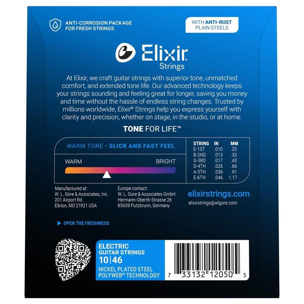 Elixir 12050 Electric 010-046 Nickel Plated Steel POLYWEB