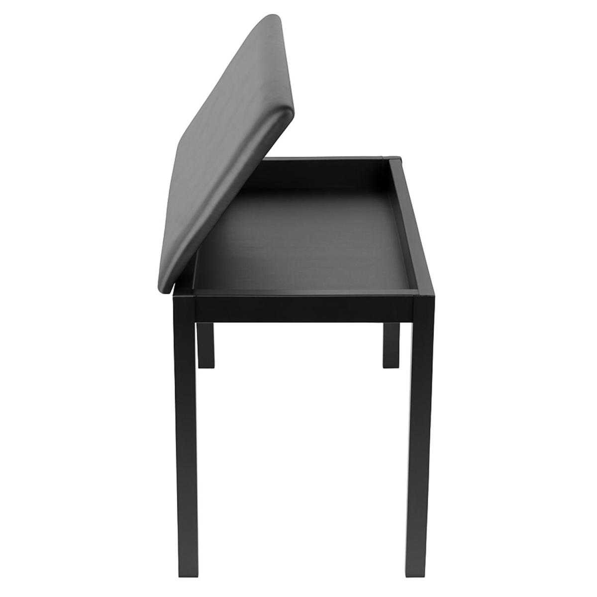 ffalstaff Panca per Pianoforte con Vano Portaoggetti in Legno con Sedile in Eco-Pelle