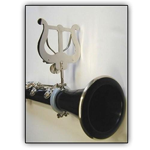 Leggio da marcia  alla campana (argentato) per oboe/clarinetto