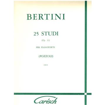 Bertini 25 studi Op. 32 per pianoforte Pozzoli - Carisch<br /><br />