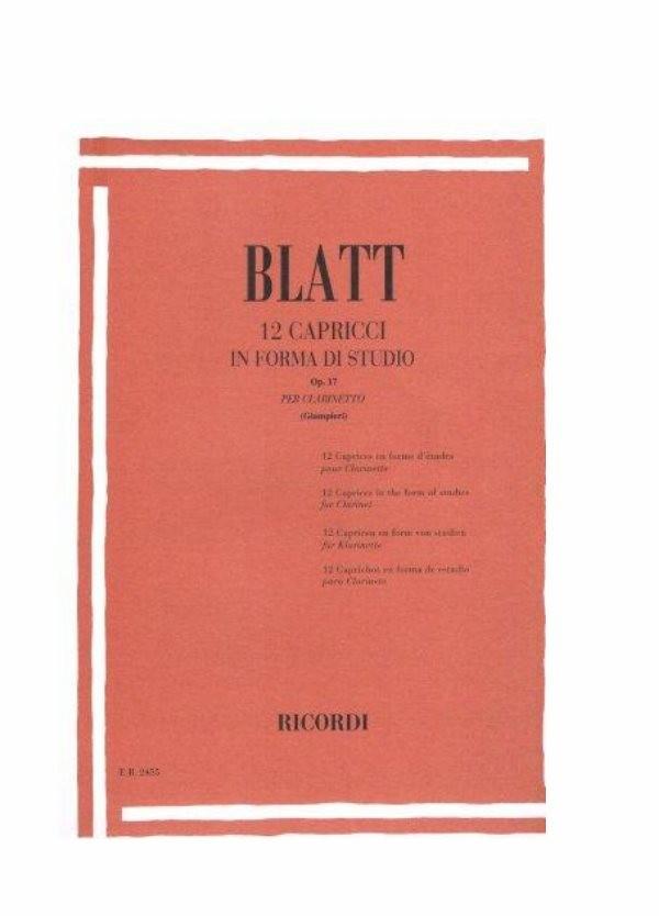 Blatt 12 capricci in forma di studio op.17 clarinetto
