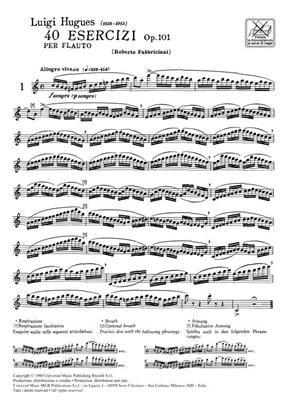 Hugues 40 esercizi per flauto op 101