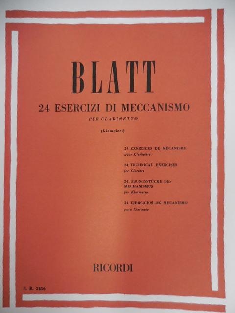 Blatt 24 esercizi di meccanismo clarinetto