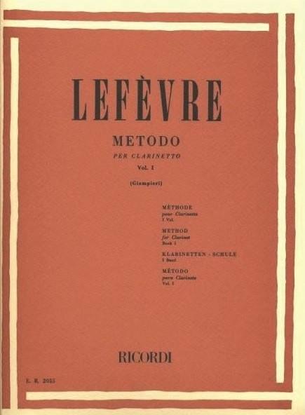 Ricordi Lefevre vol 1 metodo per clarinetto