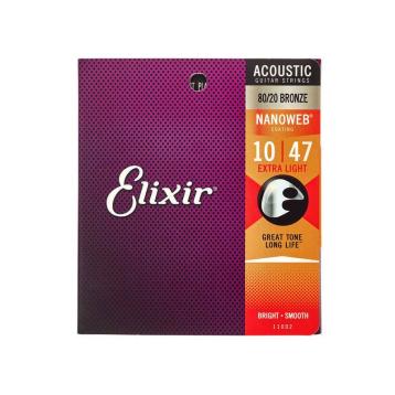 Elixir 11002 muta chitarra acustica  .010 - .047