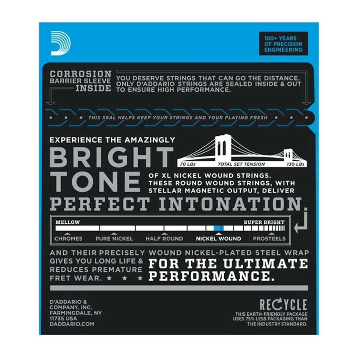 D'ADDARIO EXL 125 Muta chitarra elettrica  009-046