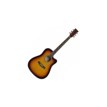 Darestone dt ag1cesb chitarra acustica elettrificata cutaway sumburst