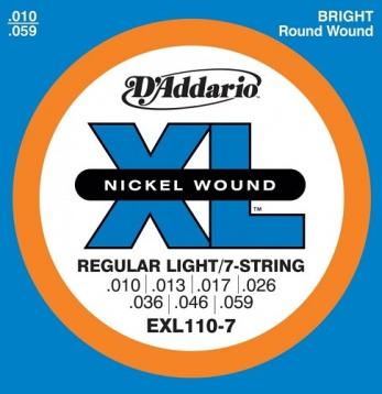 D'addario muta chitarra 7 corde 010-059