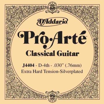 D'addario pro arte j4404 iv corda re extra hard tension