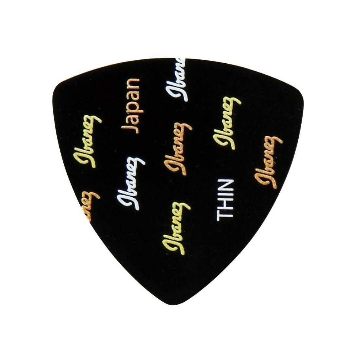 Ibanez plettro triangolare - thin - nero c/pattern logo acustico