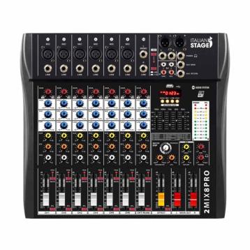 ITALIAN STAGE 2MIX8PRO mixer 8 canali con effetti