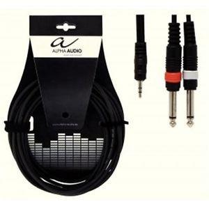 Alpha audio cavo mini jack stereo / 2 jack mono  1,5 m
