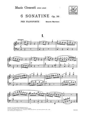 Ricordi clementi 6 sonatine per pianoforte op 36
