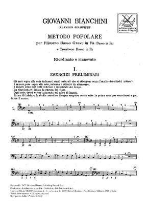 Bianchini metodo popolare per flicorno basso grave in fa (basso in fa) e trombone basso in fa
