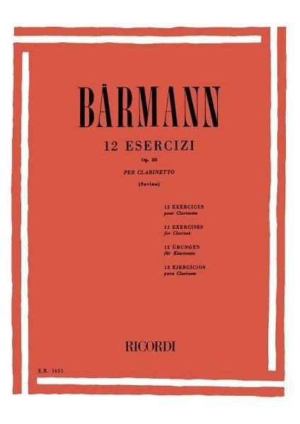Barmann 12 Esercizi per clarinetto Op. 30
