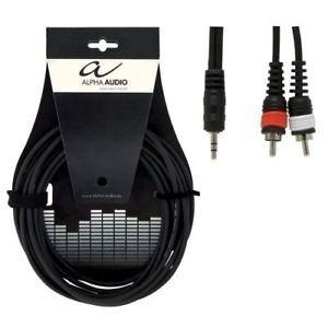 Alpha audio cavo base 1 jack stereo 3,5mm / 2 rca 3m