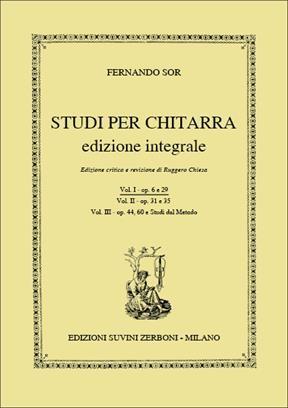 Fernando sor studi per chitarra edizione integrale vol. 1 op 6 e 29