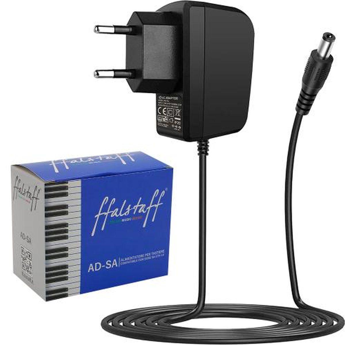 ffalstaff Alimentatore 9,5 Volt per Tastiere CASIO Serie SA, CTK, LK