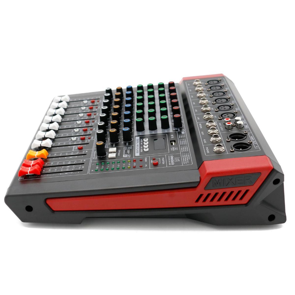 SINEXTESIS Mixer 6 canali, multieffetto DSP, interfaccia USB, lettore Mp3, Bluetooth<br />