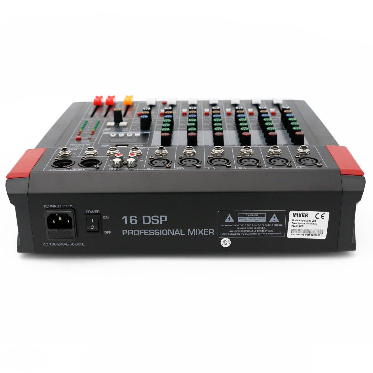SINEXTESIS Mixer 6 canali, multieffetto DSP, interfaccia USB, lettore Mp3, Bluetooth<br />