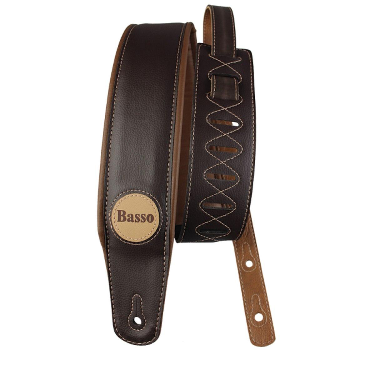 Basso tracolla per chitarra e basso, marrone