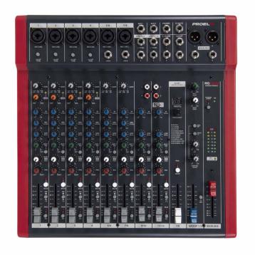 Proel mq12usb mixer ultra-compatto professionale a 12 ingressi