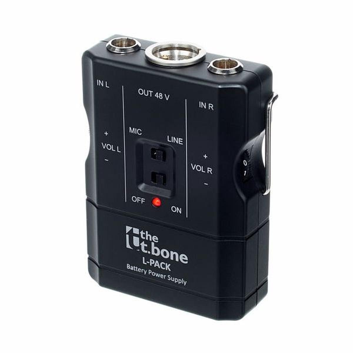 the t.bone L-Pack Alimentatore a Batteria per 2 Microfoni