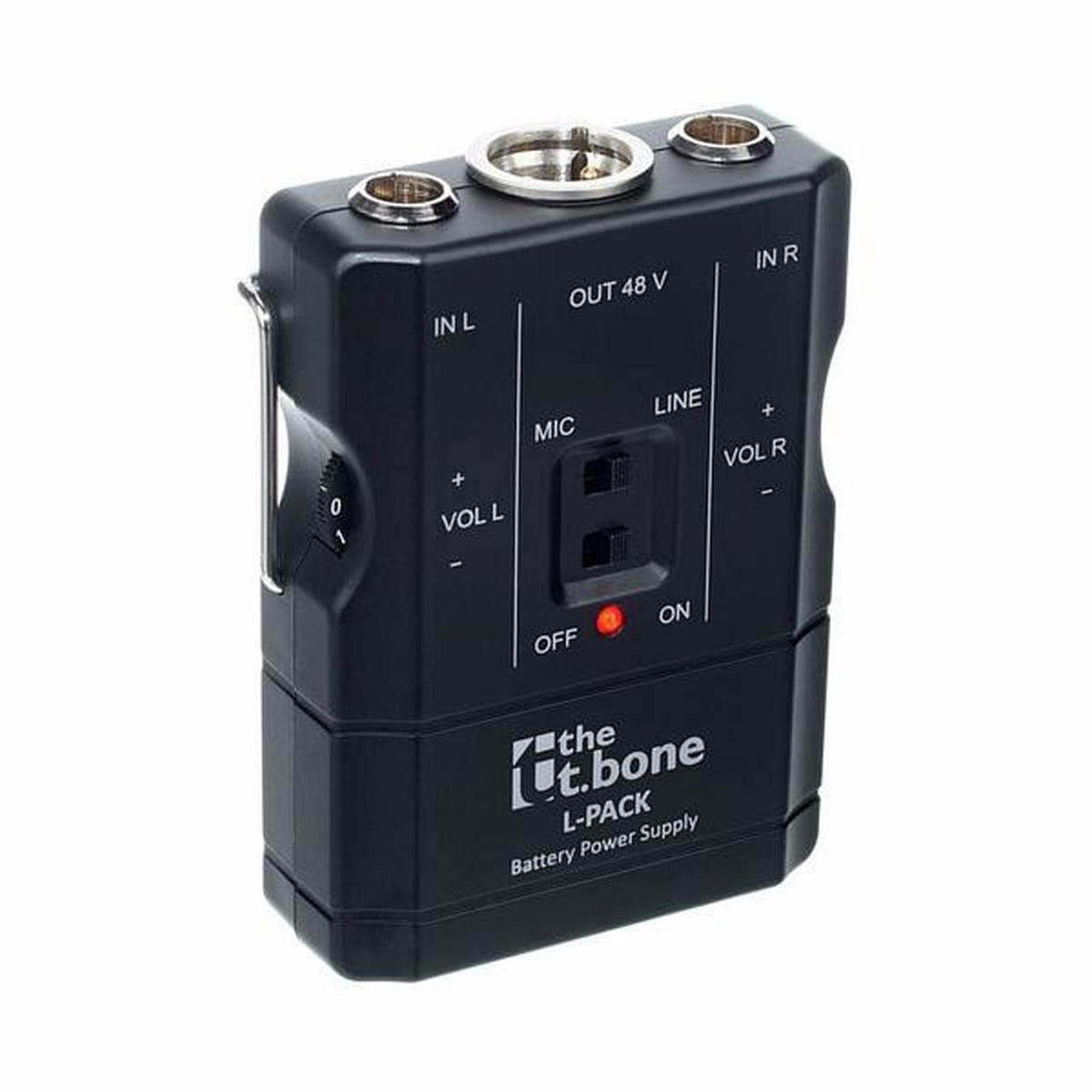 the t.bone L-Pack Alimentatore a Batteria per 2 Microfoni