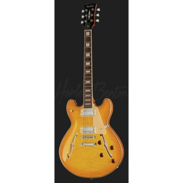 Harley benton hb-35 plus lemon chitarra semiacustica