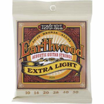 Ernie ball 2006 earthwood extra light corde per chitarra acustica 10 - 50