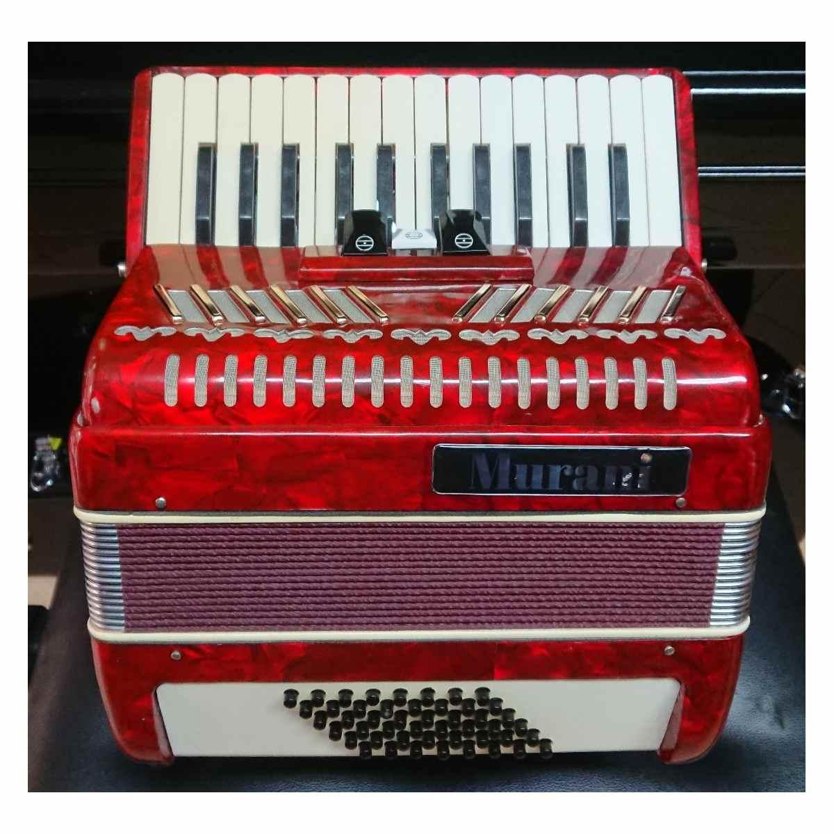 Murani fisarmonica  48 bassi rossa