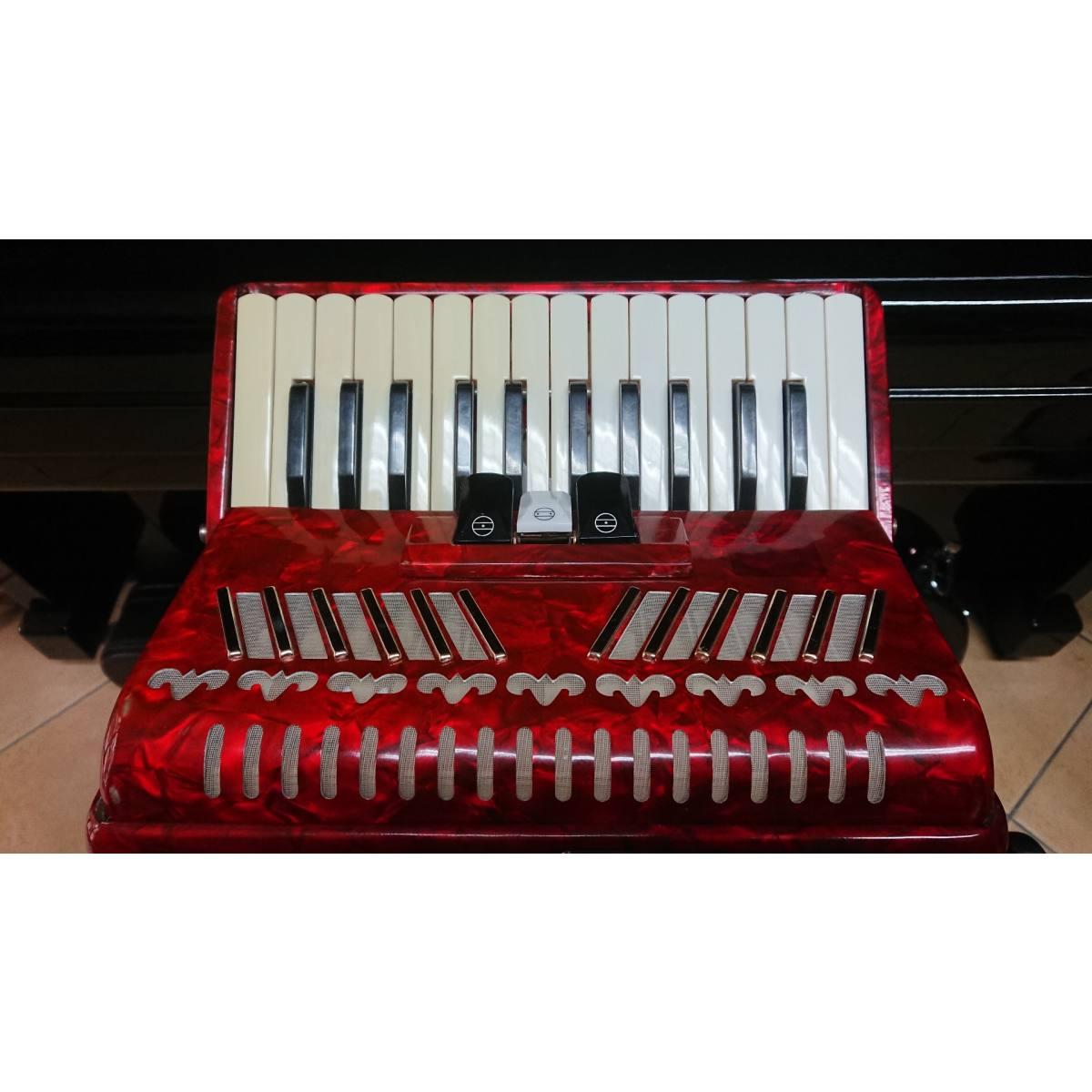 Murani fisarmonica  48 bassi rossa