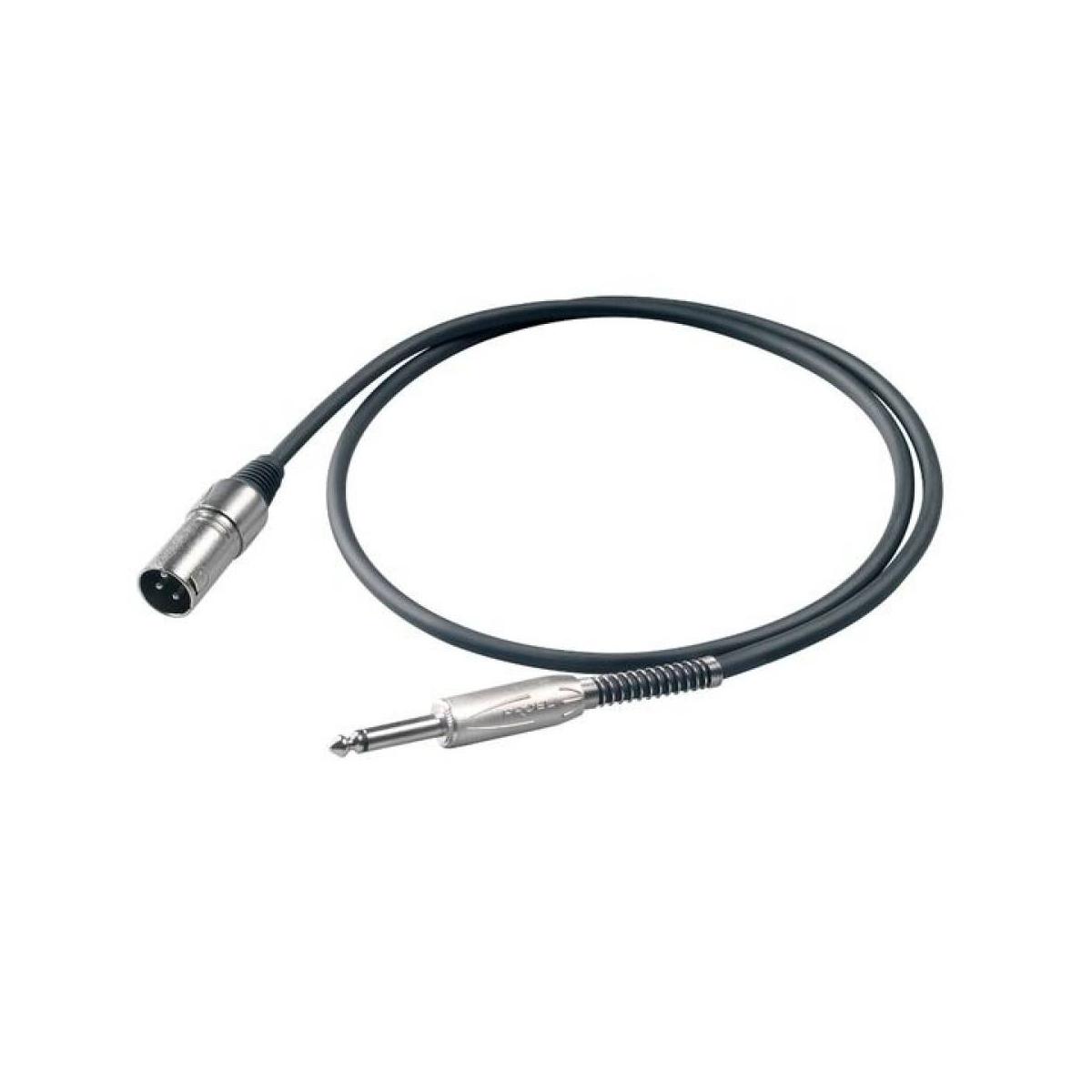 Proel BULK220LU3 Cavo professionale XLR Maschio - Jack 6.3mm mono, 3mt