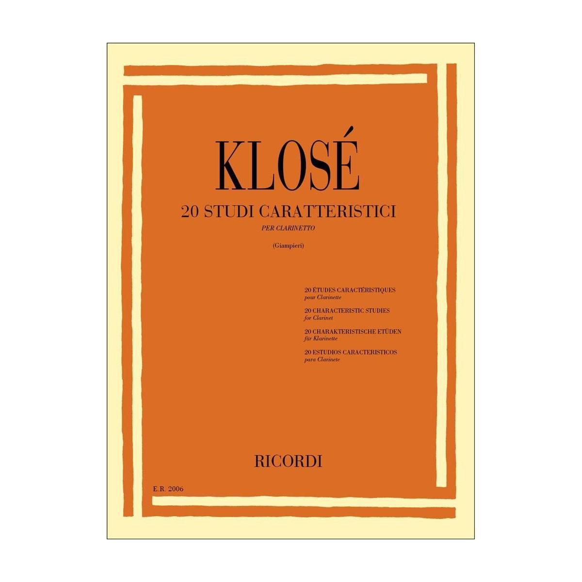 KLOSE' 20 Studi caratteristici per clarinetto (Giampieri)