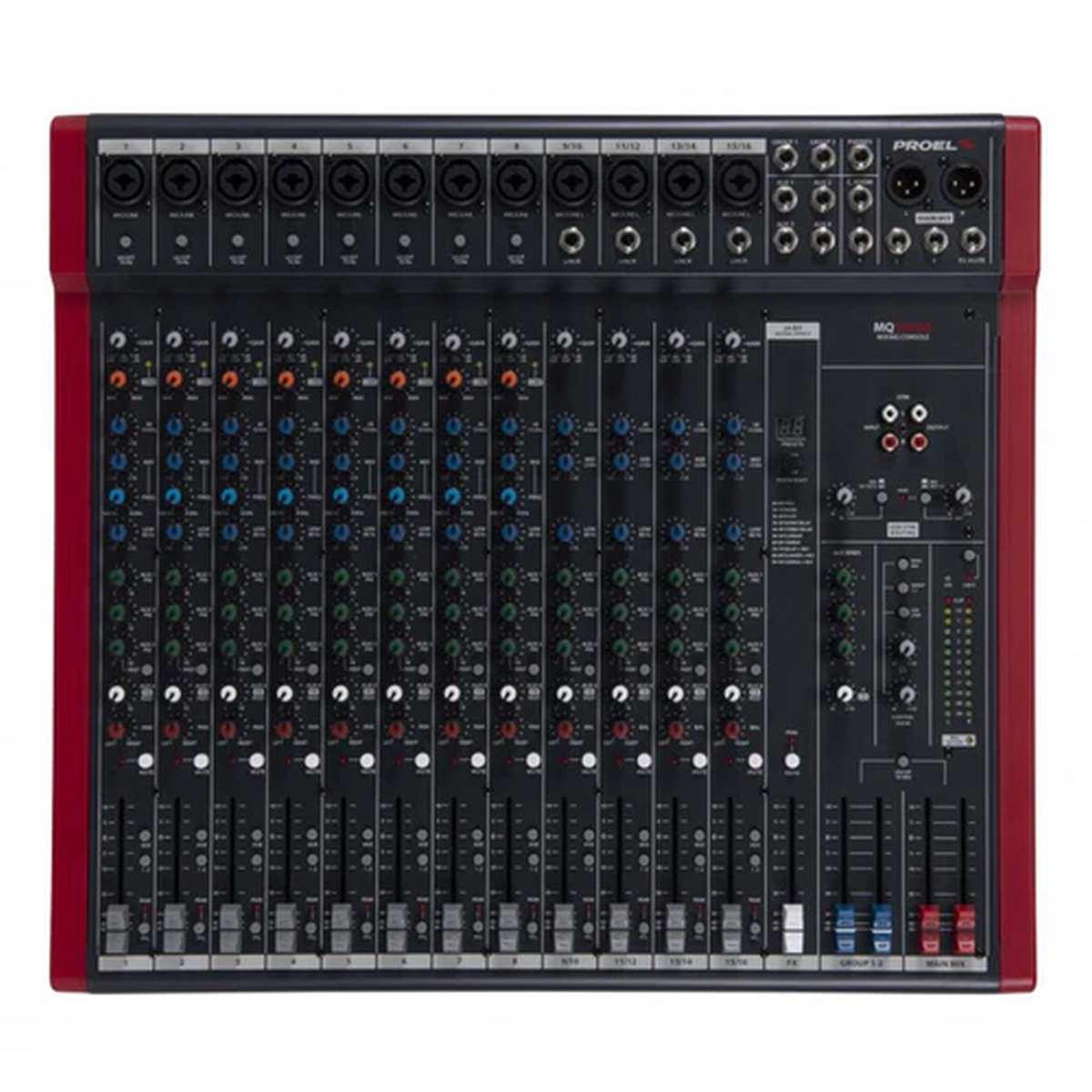 Proel MQ16USB Mixer ultra-compatto professionale a 16 ingressi