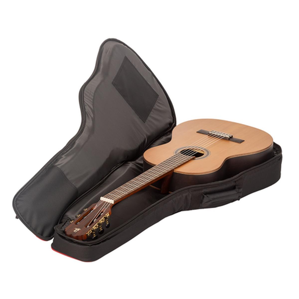 EK custodia imbottita 30 mm bordo rosso per chitarra classica