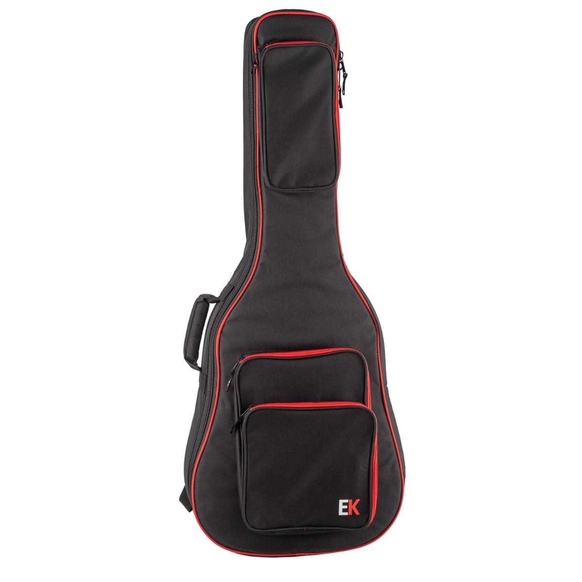 EK FGA30RD Borsa imbottita 30 mm bordo rosso per Chitarra acustica