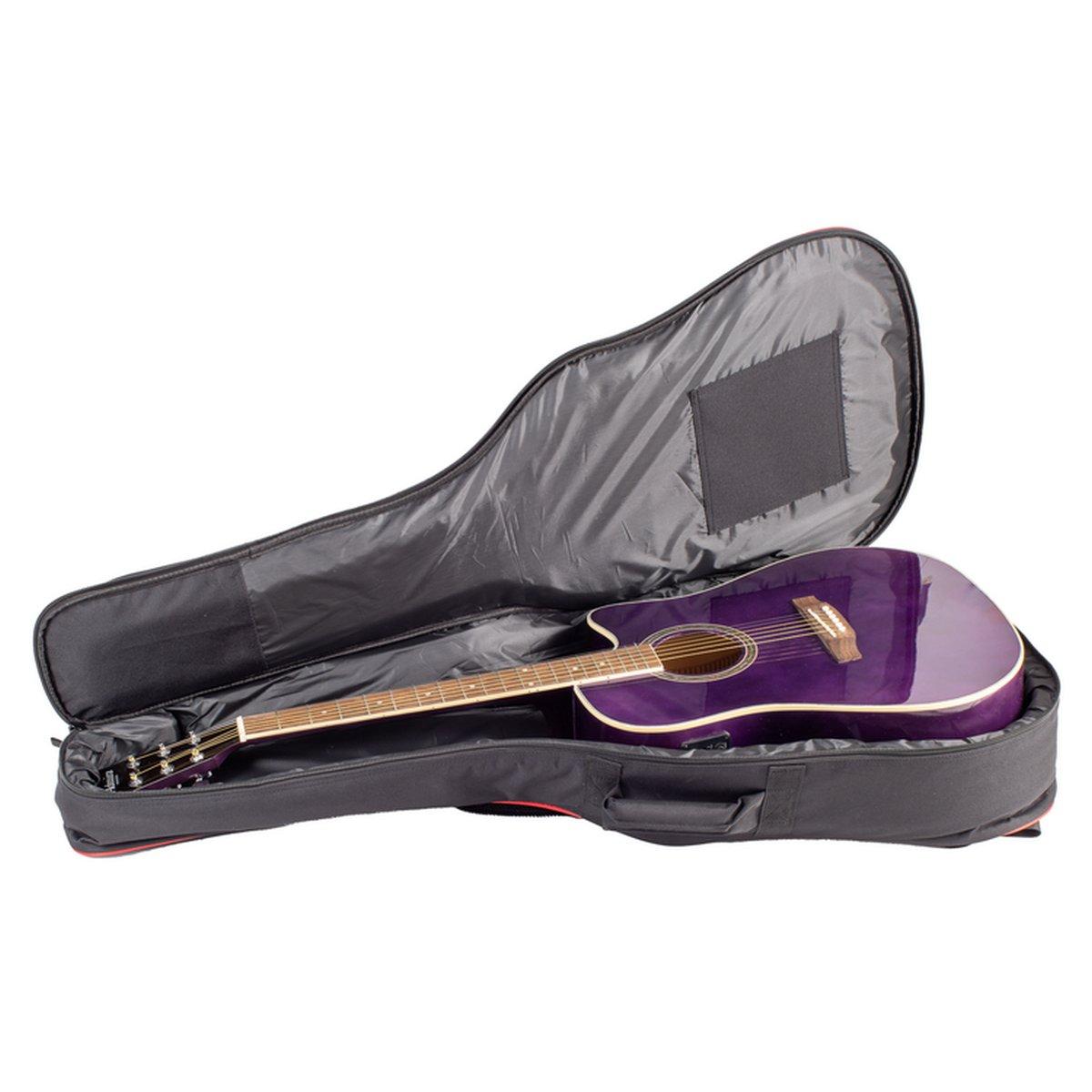 EK FGA30RD Borsa imbottita 30 mm bordo rosso per Chitarra acustica