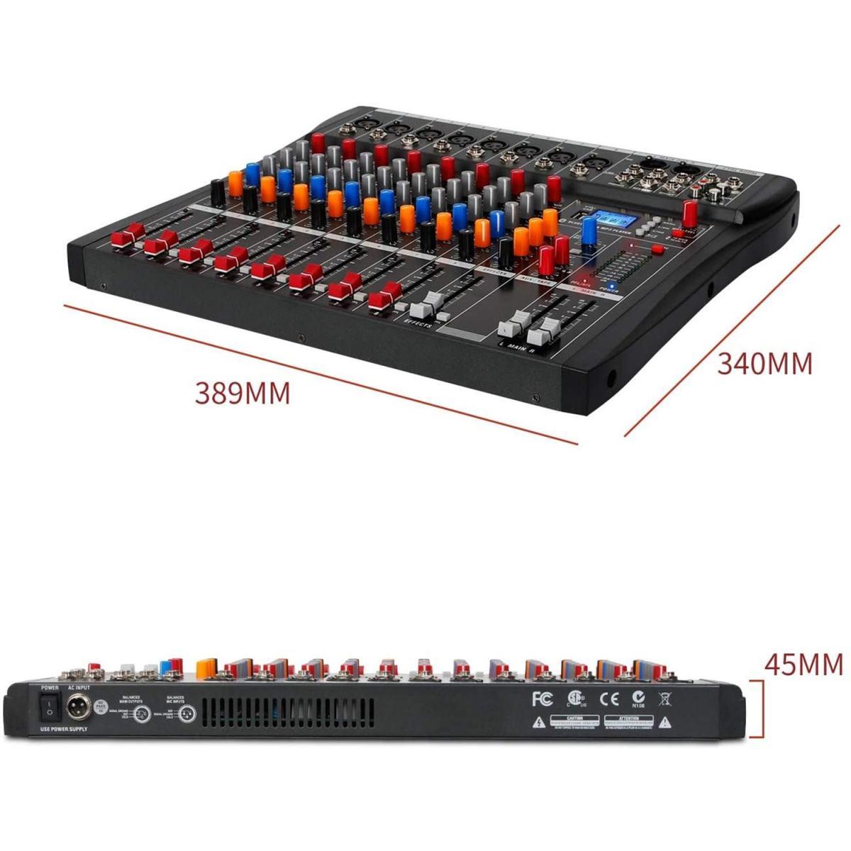 SINEXTESIS ct-80s Mixer/Scheda Audio 8 canali MP3 USB Bluetooth con Effetto Echo