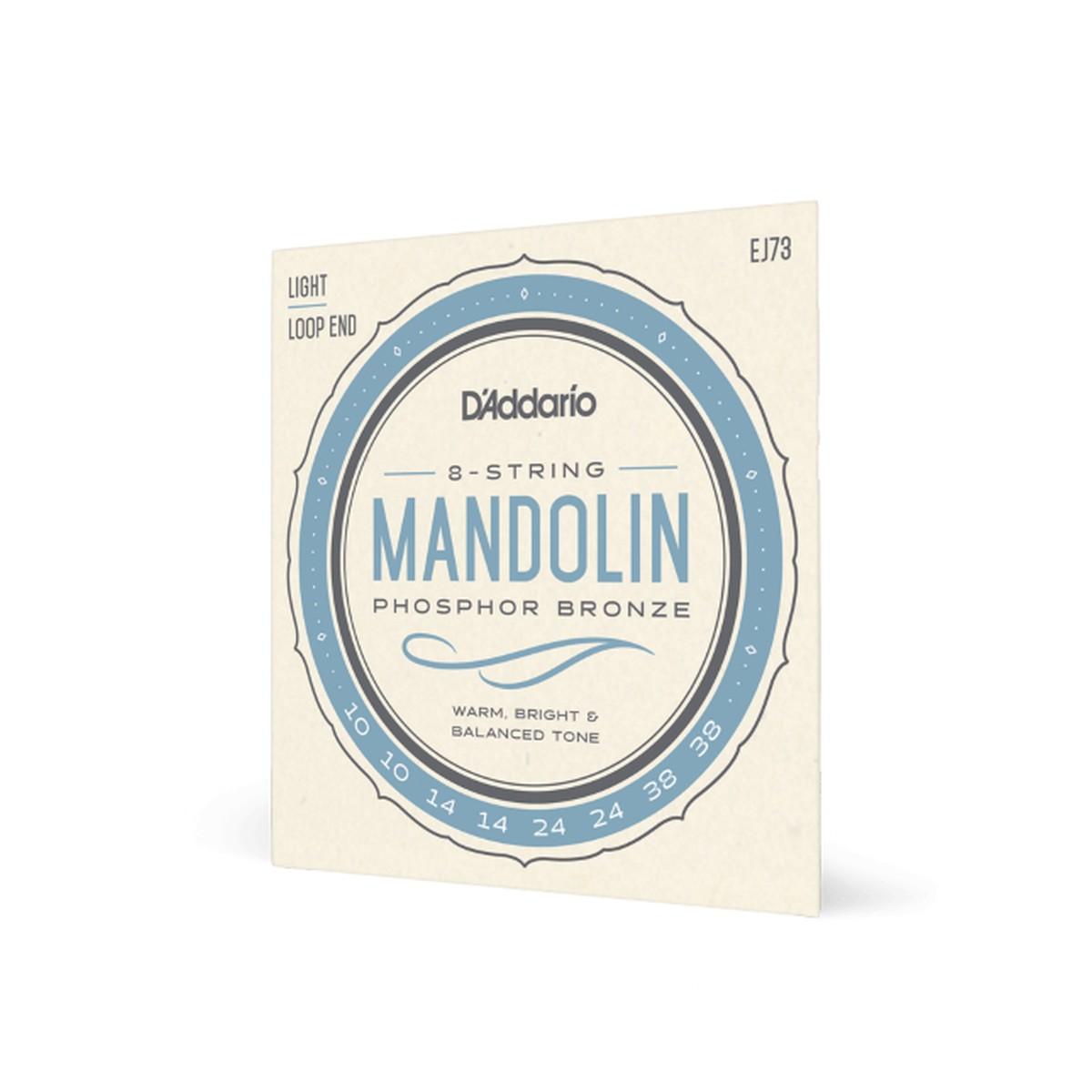 D'ADDARIO EJ73 Muta Mandolino 010-38 Light Phosphor Bronze