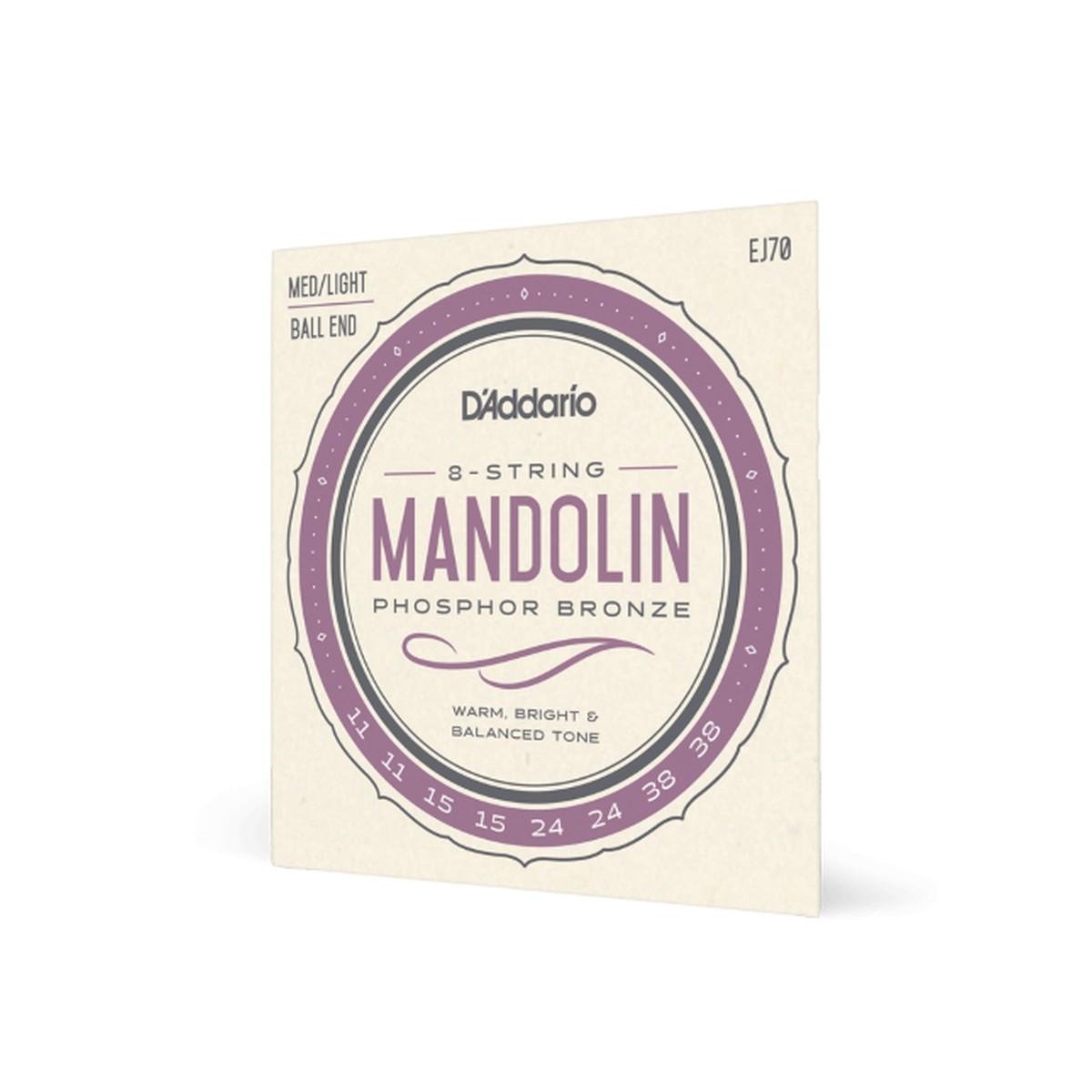 D'ADDARIO EJ70 Muta Mandolino 011-38 Medium/Light Phosphor Bronze