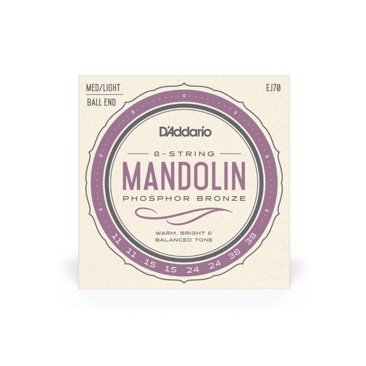 D'ADDARIO EJ70 Muta Mandolino 011-38 Medium/Light Phosphor Bronze