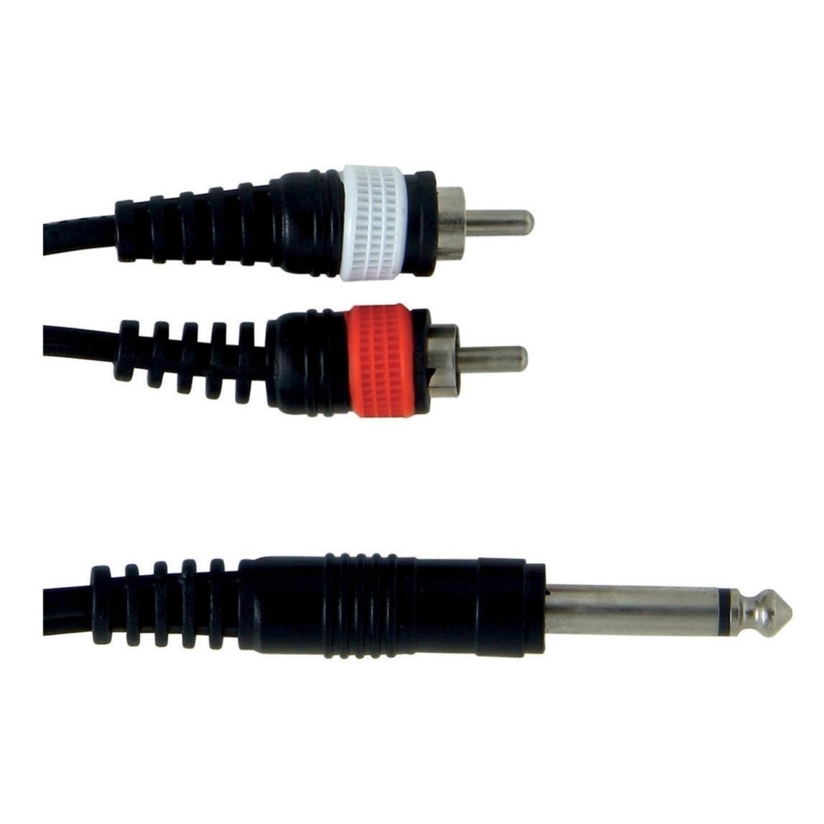 GEWA Cavo Adattatore a Y x2 RCA - Jack 6,3 mono Basic Line 3 mt