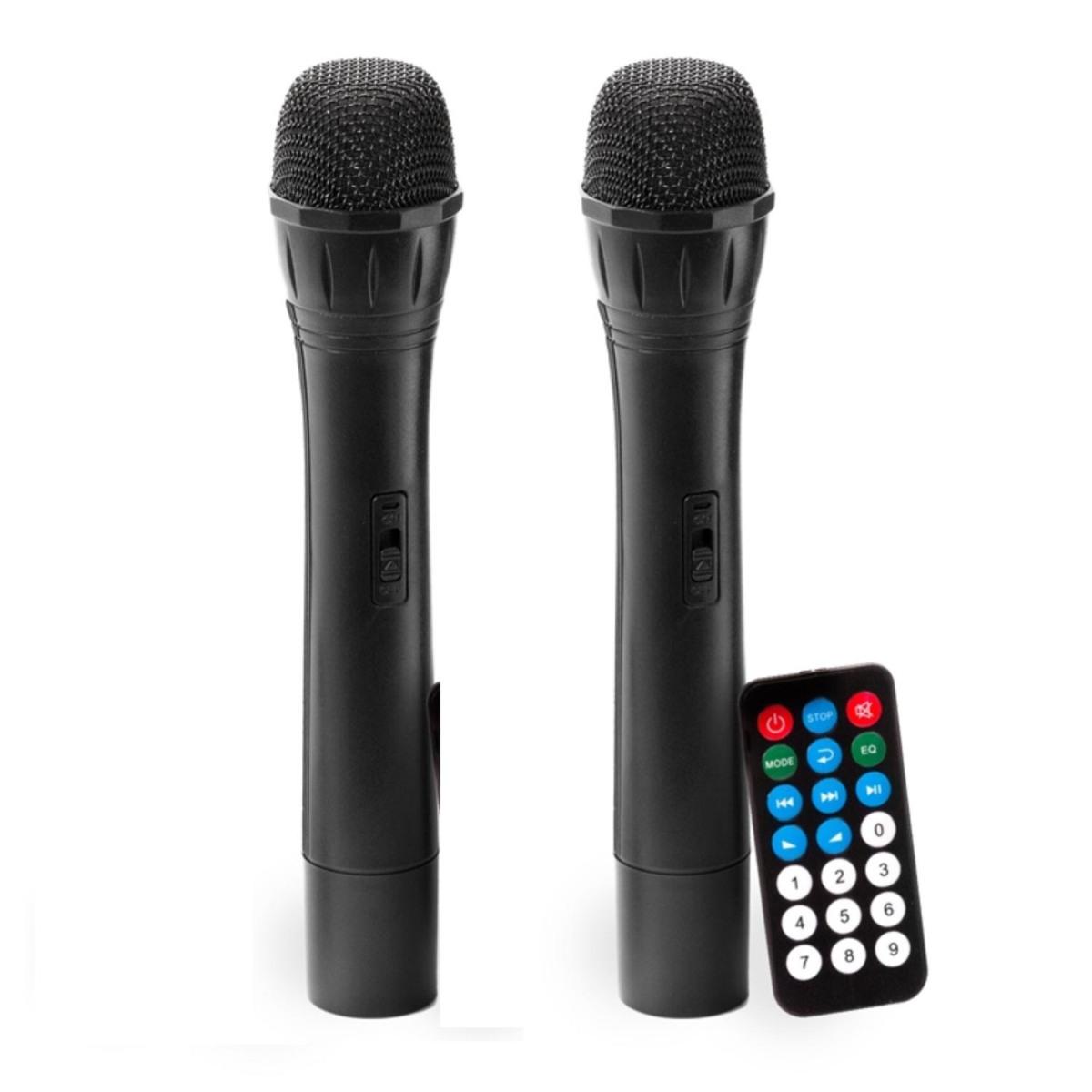 SINEXTESIS Diffusore Trolley 400W Ricaricabile Woofer da 15' con sistema LED, Display LCD, Player Mp3 (USB/SD), Caricatore USB, Telecomando, 2 Radiomicrofoni, Echo e TalkBack
