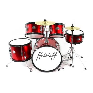 ffalstaff Batteria Junior 5 Pezzi Completa Rossa (Red)