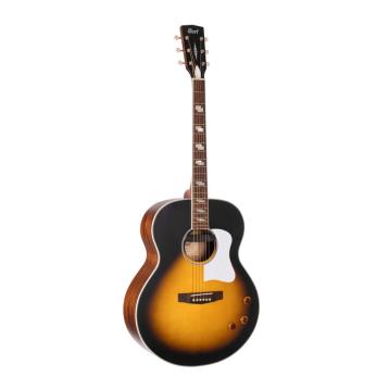 CORT CJ - RETRO VSM Chitarra Acustica Elettrificata Sunburst Matte, con borsa