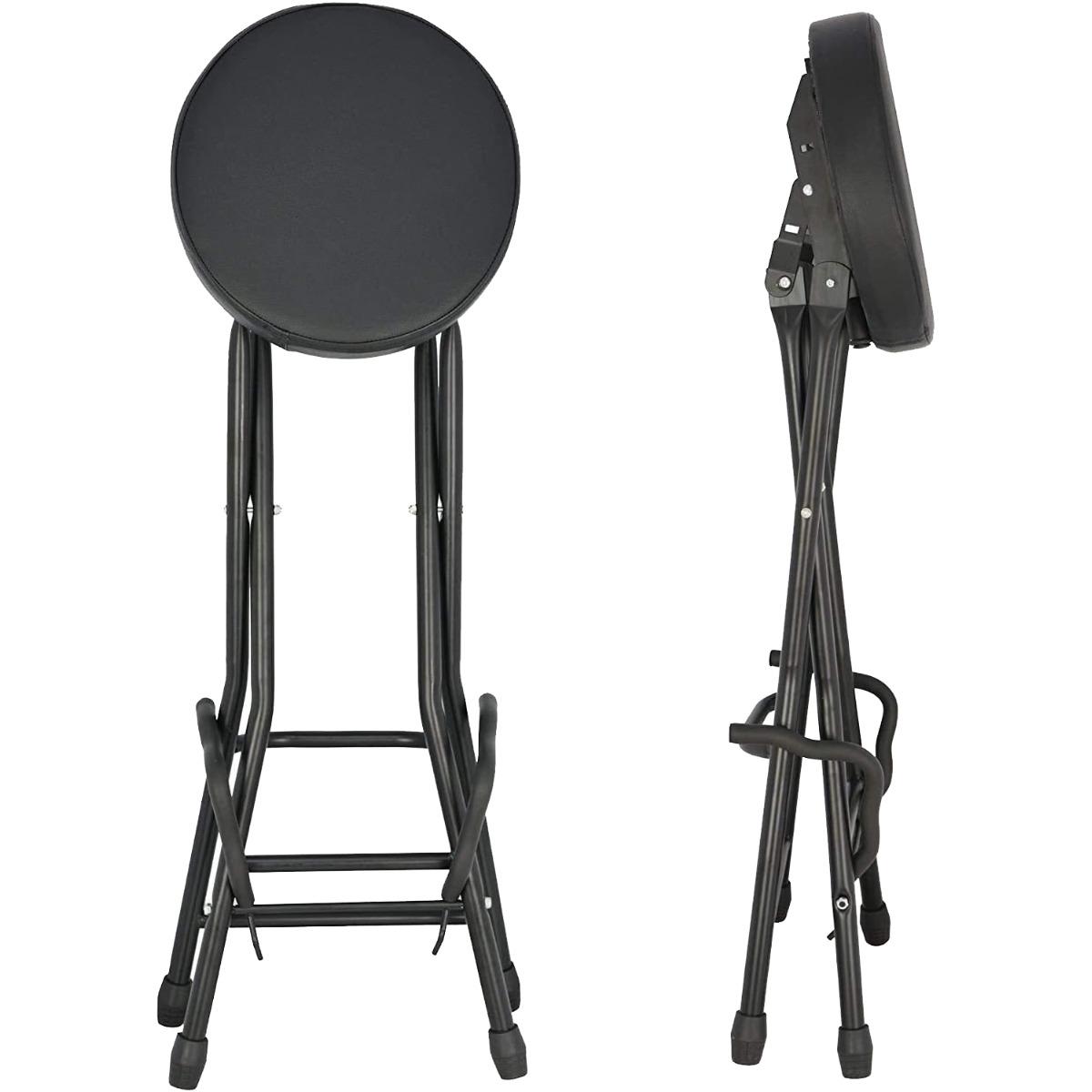 EK Sgabello pieghevole con Supporto per Chitarra